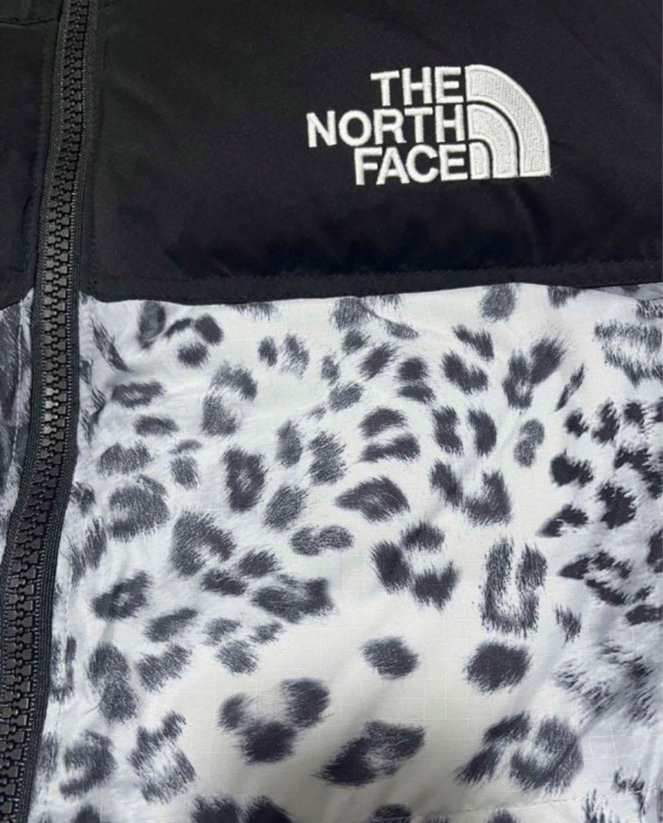 新品本物】 THE NORTHFACE ノースフェイス　ヌプシ　ダウン　レオパード　ヒョウ　黒　ブラック　M ホワイトレーベル