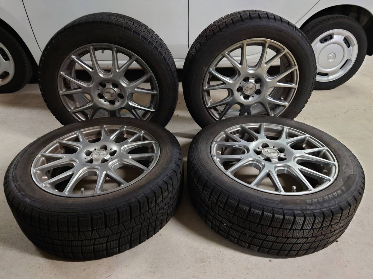 スタッドレスタイヤ　ホイール　セット　バリ山　225/50R17 17x7.0 +48 100x5穴　スバル　レガシィ BR9等　直接引き取り可_画像1