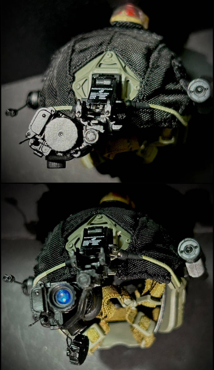 【売り切り】DAMTOYS製 模型 1/6 スケール 男性 フィギュア用 装備 ヘルメット 暗視 AN/PVS-14 ナイトビジョン 単眼 セット(未使用_画像6
