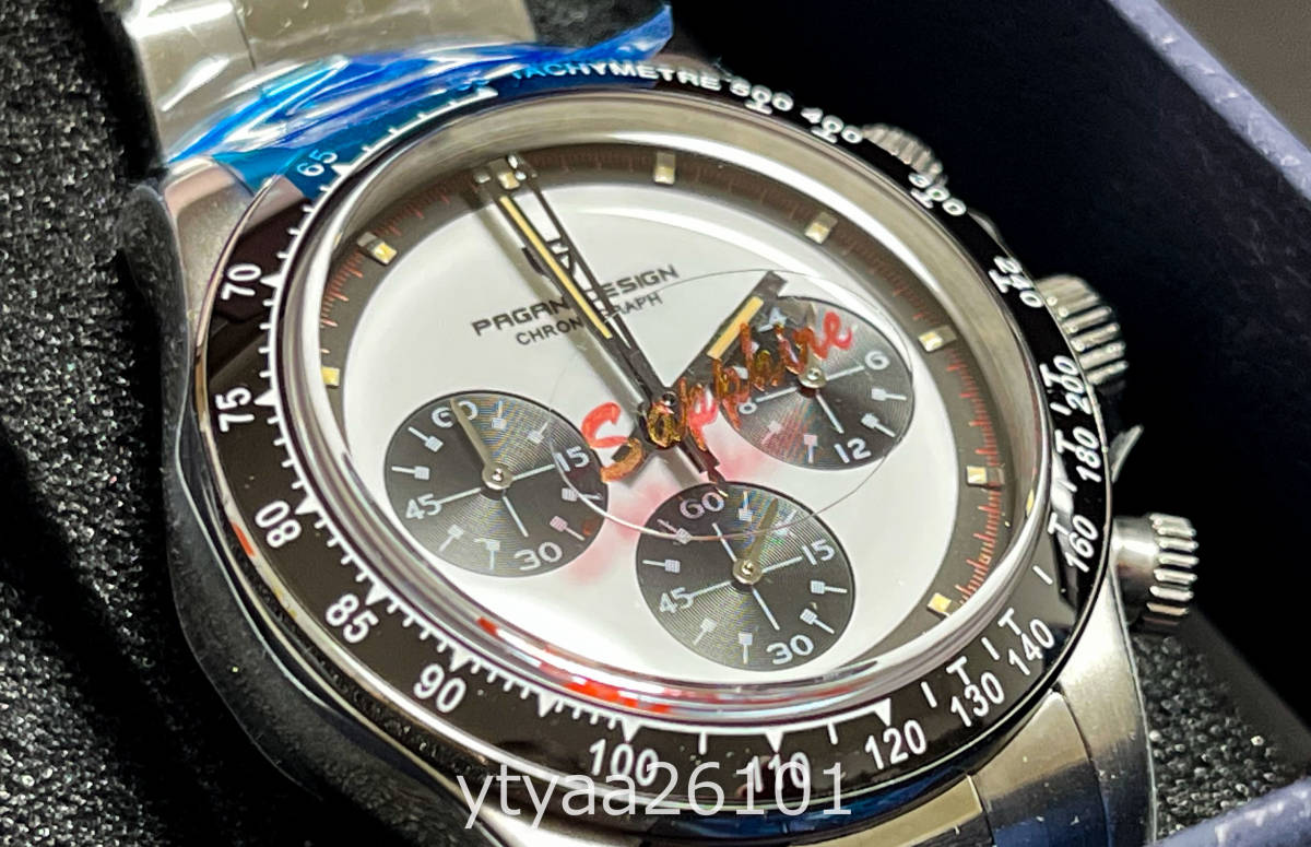 【腕時計 未使用 新品】PAGANI DESIGN クォーツ Seiko VK63 デイトナ ポールニューマン オマージュ サファイアガラス 40mm メンズ_画像1