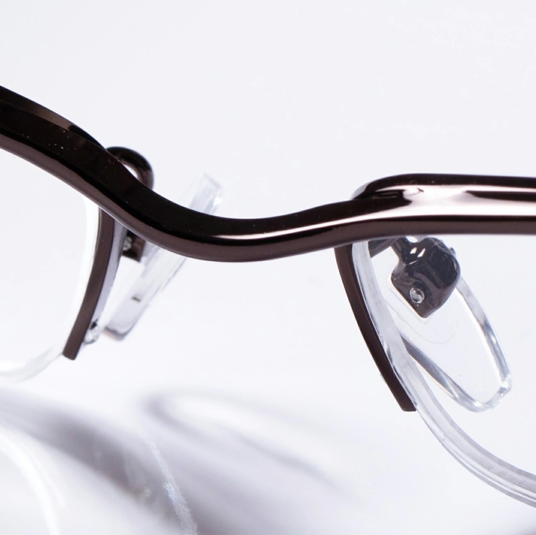 老眼鏡 視力補正用眼鏡 ハーフリム ブロー メンズ レディース 男性 女性 男女兼用 リーディンググラス シニアグラス 人気 ブラウン　+3.5_画像3