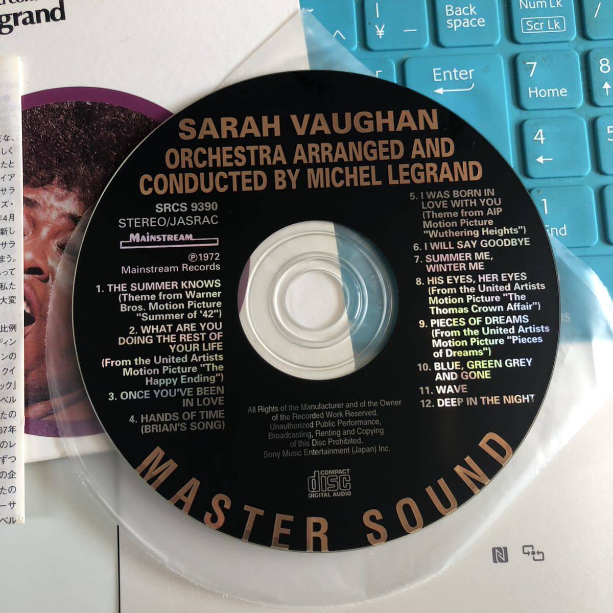日CD 紙ジャケ Sarah Vaughan / orchestra arranged and conducted by michel legrand サラ・ヴォーン/ ウィズ・ミシェル・ルグラン_画像3