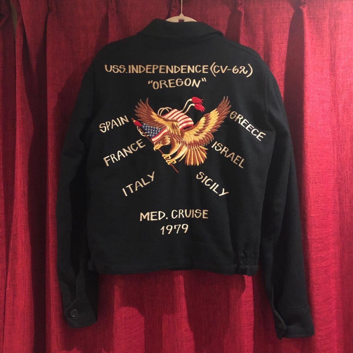 70's U S NAVY ツアージャケット スーベニアジャケット cruise 70's U S NAVY ツアージャケット スーベニアジャケット cruise