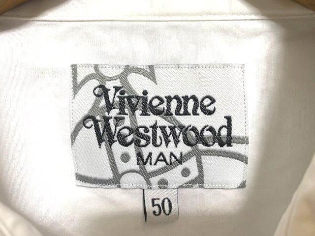 ★美品　vivienne westwood MAN ヴィヴィアンウエストウッド　オーブ刺繍 ポプリン グラフィティーカラーシャツ 日本製 50_画像7