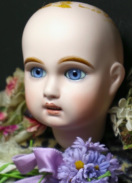 Sale！ 日本製 ジュモー ヘッドだけ コレクターズドール/出来上がりで55~60cmドール向き カスタム ブリュ アーテー お人形遊び_画像5
