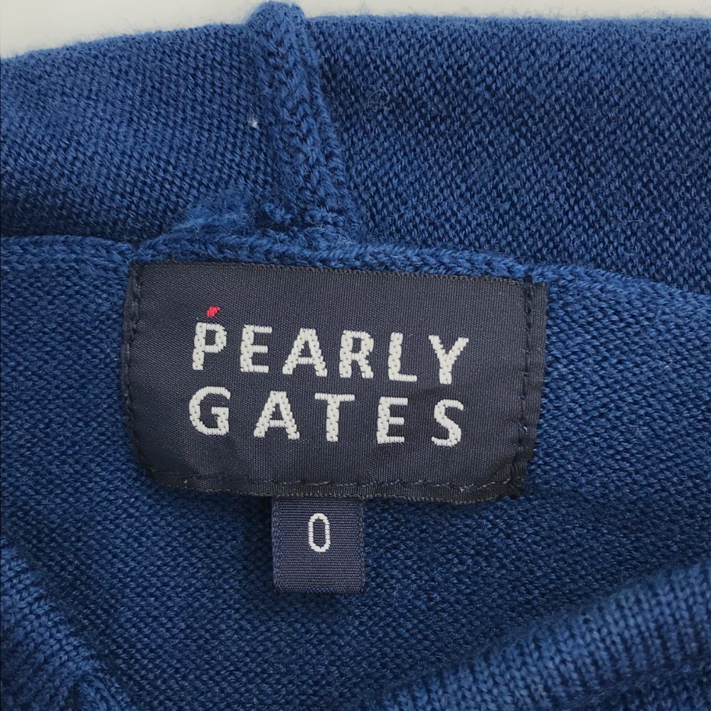 【1円】PEARLY GATES パーリーゲイツ ウール ニットパーカー ブルー系 0 [240001890458]_画像5