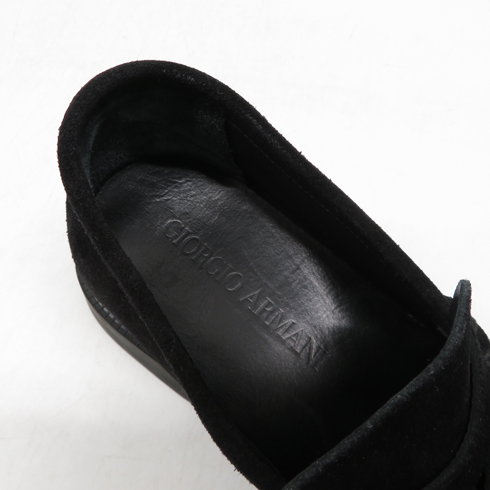 GIORGIO ARMANIjoru geo Armani suede shoes black group 40 [240101071970] men's 