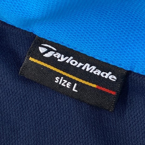 TAYLOR MADE テーラーメイド ハーフジップ 半袖 Tシャツ ネイビー系 L [240101063582] ゴルフウェア メンズの画像4