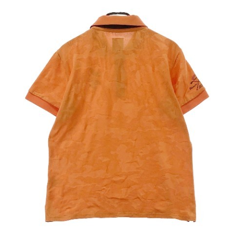ADMIRAL アドミラル 半袖ポロシャツ カモフラ柄 オレンジ系 LL [240101064318] ゴルフウェア メンズの画像2