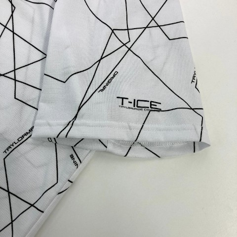 TAYLOR MADE テーラーメイド 2023年モデル ハイネック 半袖Tシャツ 総柄 ホワイト系 XO [240101064752] ゴルフウェア メンズ_画像4