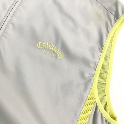 【1円】CALLAWAY キャロウェイ ハーフジップ 裏地メッシュ ベスト グレー系 LL [240101005211]_画像4