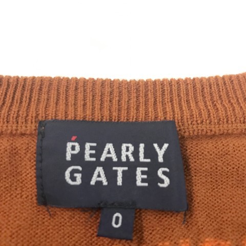 【1円】PEARLY GATES パーリーゲイツ ウール ニットセーター ブラウン系 0 [240101013130]_画像5