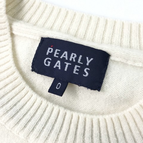 【1円】PEARLY GATES パーリーゲイツ カシミヤ ニットセーター ホワイト系 0 [240101037690]_画像5