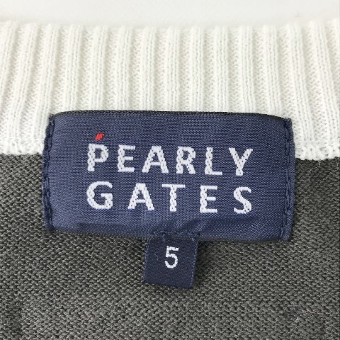 【1円】PEARLY GATES パーリーゲイツ ニットベスト カモフラ柄 カーキ系 5 [240101038590]_画像4