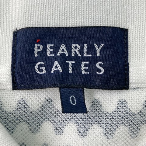PEARLY GATES パーリーゲイツ 2021年モデル 半袖　ポロシャツ 総柄 ネイビー系 0 [240101064027] ゴルフウェア レディース_画像7