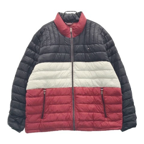 【1円】【美品】TOMMY HILFIGER トミーヒルフィガー パッカブルダウンジャケット レッド系 3XL [240001882446]_画像1