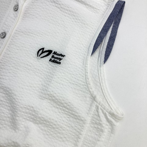 PEARLY GATES パーリーゲイツ 2021年モデル ノースリーブポロシャツ シアサッカー ホワイト系 0 [240101060332] ゴルフウェア レディース_画像5