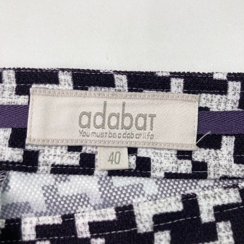 【新品】ADABAT アダバット ストレッチパンツ 総柄 ブラック系 40 [240101055353] ゴルフウェア レディース_画像4