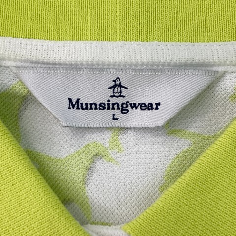 MUNSINGWEAR マンシングウェア 半袖ポロシャツ 総柄 グリーン系 L [240101073621] ゴルフウェア レディース_画像6