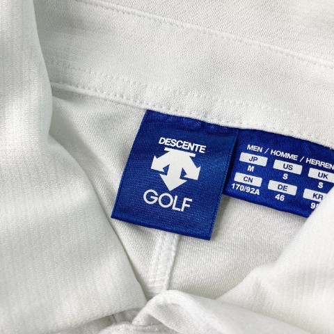 DESCENTE GOLF デサントゴルフ 半袖ポロシャツ ホワイト系 M [240101076612] ゴルフウェア メンズ_画像5