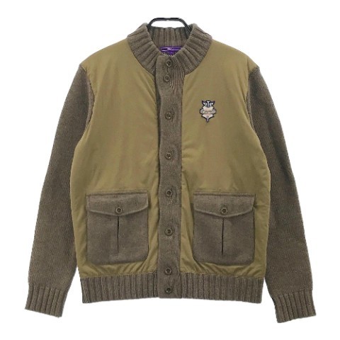 【１円】BEAMS GOLF ビームスゴルフ ニットジャケット ベージュ系 L [240001814574]_画像1