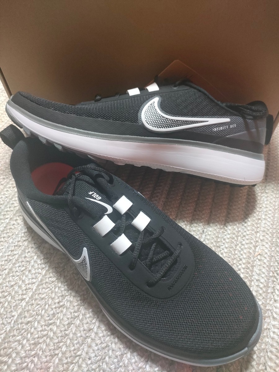  new goods regular price 13200 NIKE GOLF Infinity Ace ACE 26.5cm Nike golf shoes light weight stationary type rubber spike black black 2023 year made 