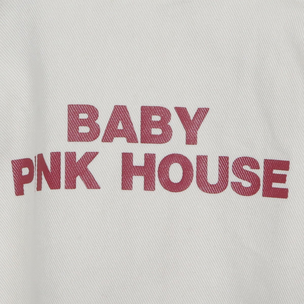  бледно-розовый house * Zip выше блузон размер M(110) серебристый жевательная резинка проверка спина Logo Vintage! off белой серии z4926