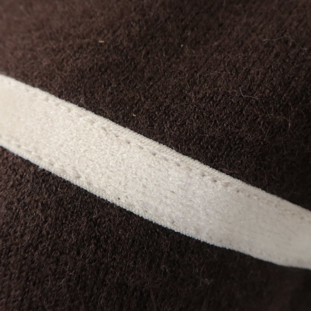  ef-de * sweater short sleeves ta-toru neck size 9 cute . ribbon! tender wool & Anne gola. light brown group z4495