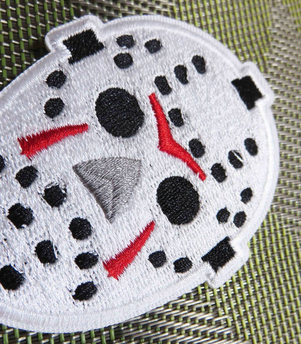 US萌怪奇白面 ☆激渋「13日の金曜日」（Friday the 13th）『ジェイソン』 刺繍ワッペン（パッチ）■アメリカ■ 映画◆ミリタリー・サバゲー