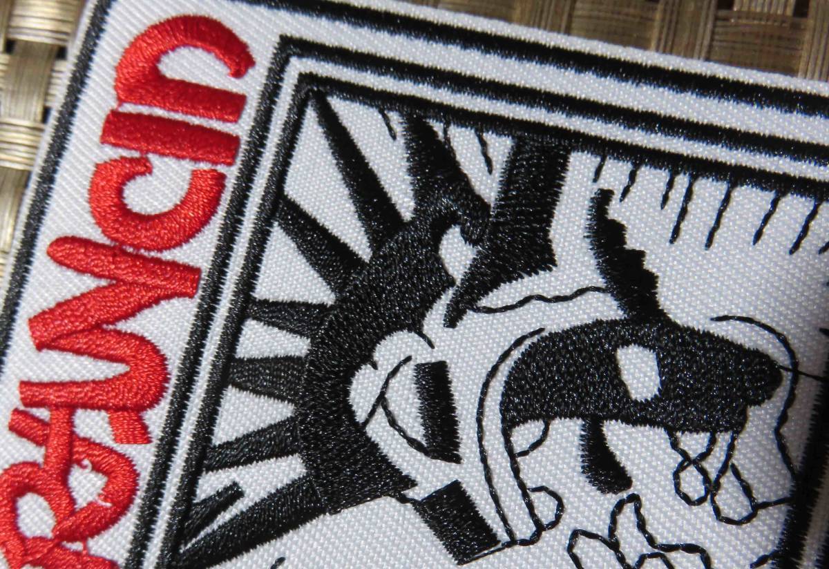 白■四角◆新品ランシドRancid　アメリカ　パンクロック・バンド刺繍ワッペン（パッチ）激シブ■USミュージック 音楽 楽器 仲間 ◇激シブ