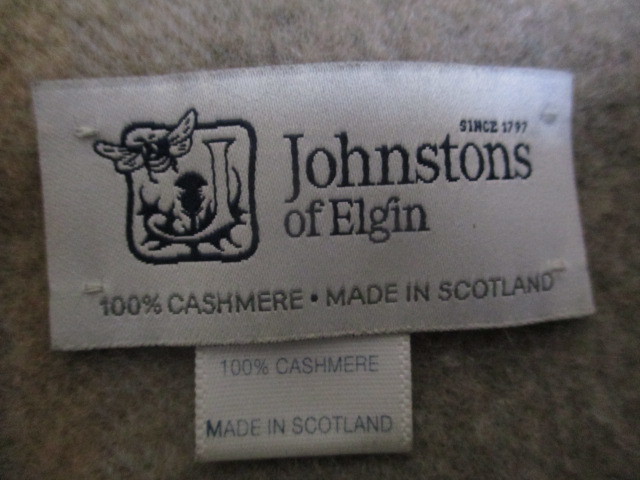 JOHNSTONS OF ELGIN　カシミヤ100％　大判　ストール ブラウン　チェック 本物_画像3