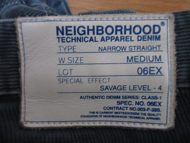  Neighborhood NEIGHBORHOOD Savage Revell 4 06EX Savage corduroy pants narrow indigo M