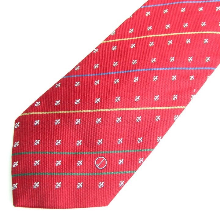  Dunhill total pattern silk high class Italy brand necktie men's red dunhill