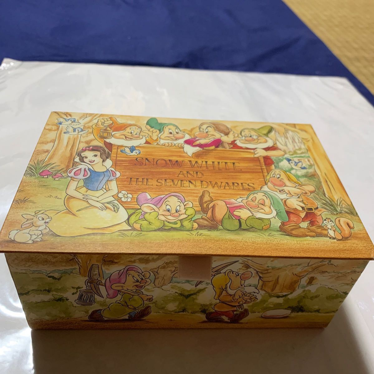 白雪姫と7人の小人の紙でできた箱です。