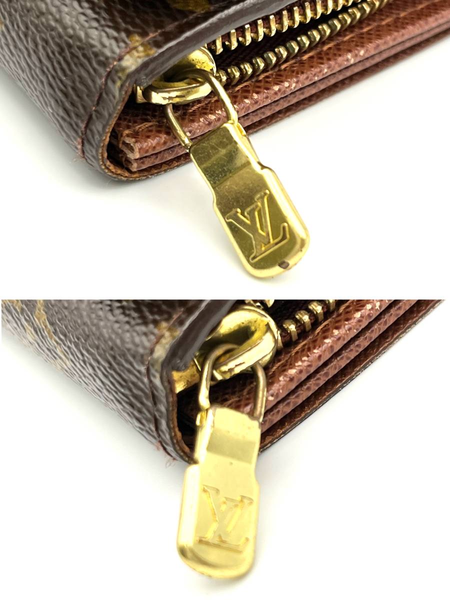 ルイヴィトン LOUIS VUITTON モノグラム ポルトモネ・ビエ トレゾール M61730 二つ折財布_画像9