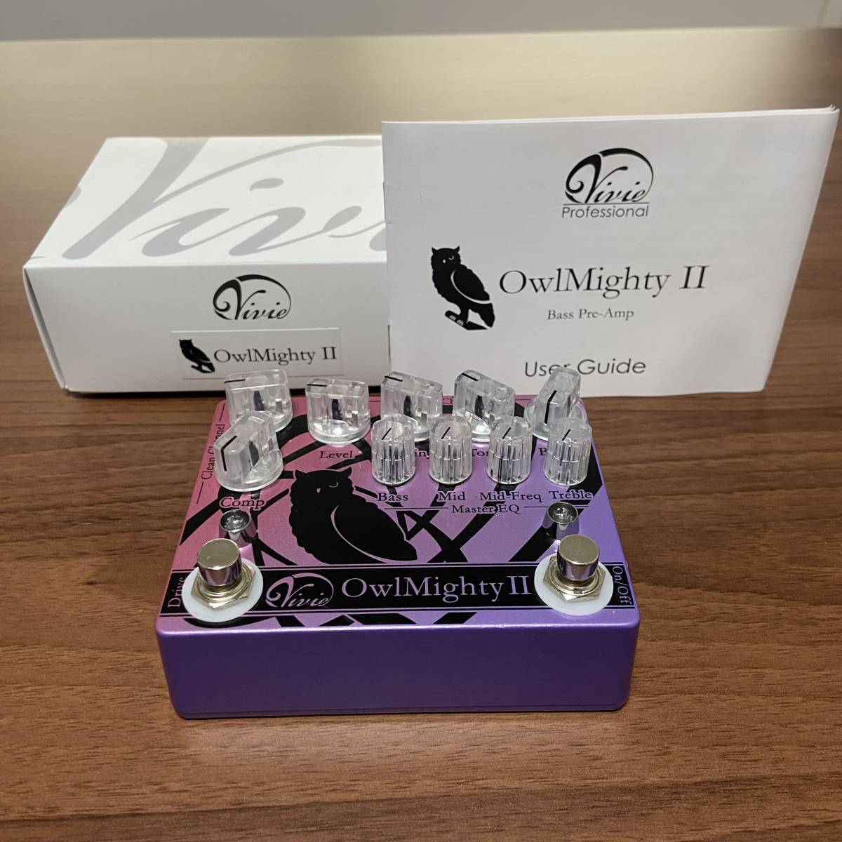 １円スタート!Vivie OwlMighty II Bass Pre-Amp　ベースプリアンプ_画像1