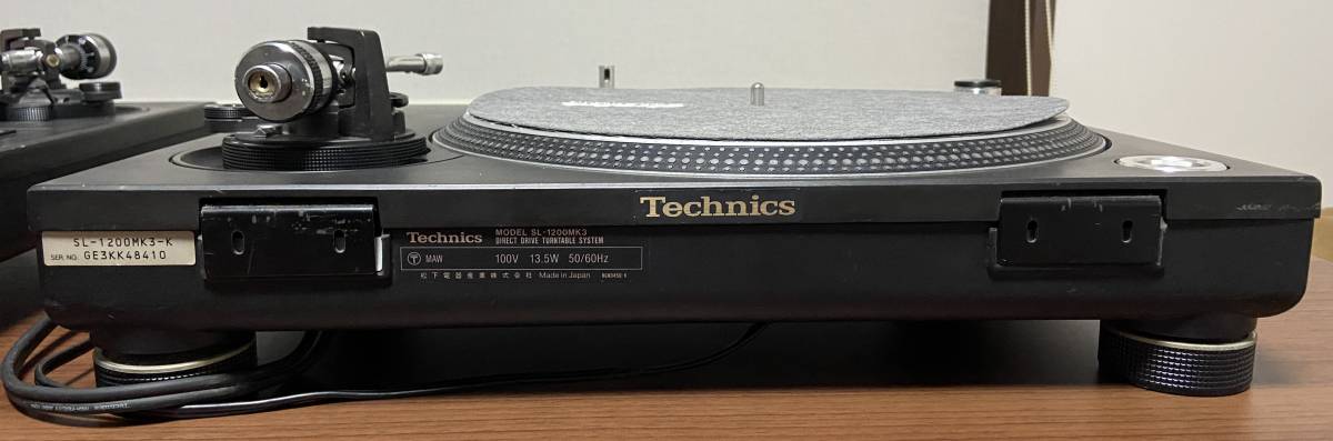 1円スタート!! Technics テクニクス SL-1200MK3 ターンテーブル 2台セット 通電・回転OK　ジャンク出品　☆送料無料☆_画像5