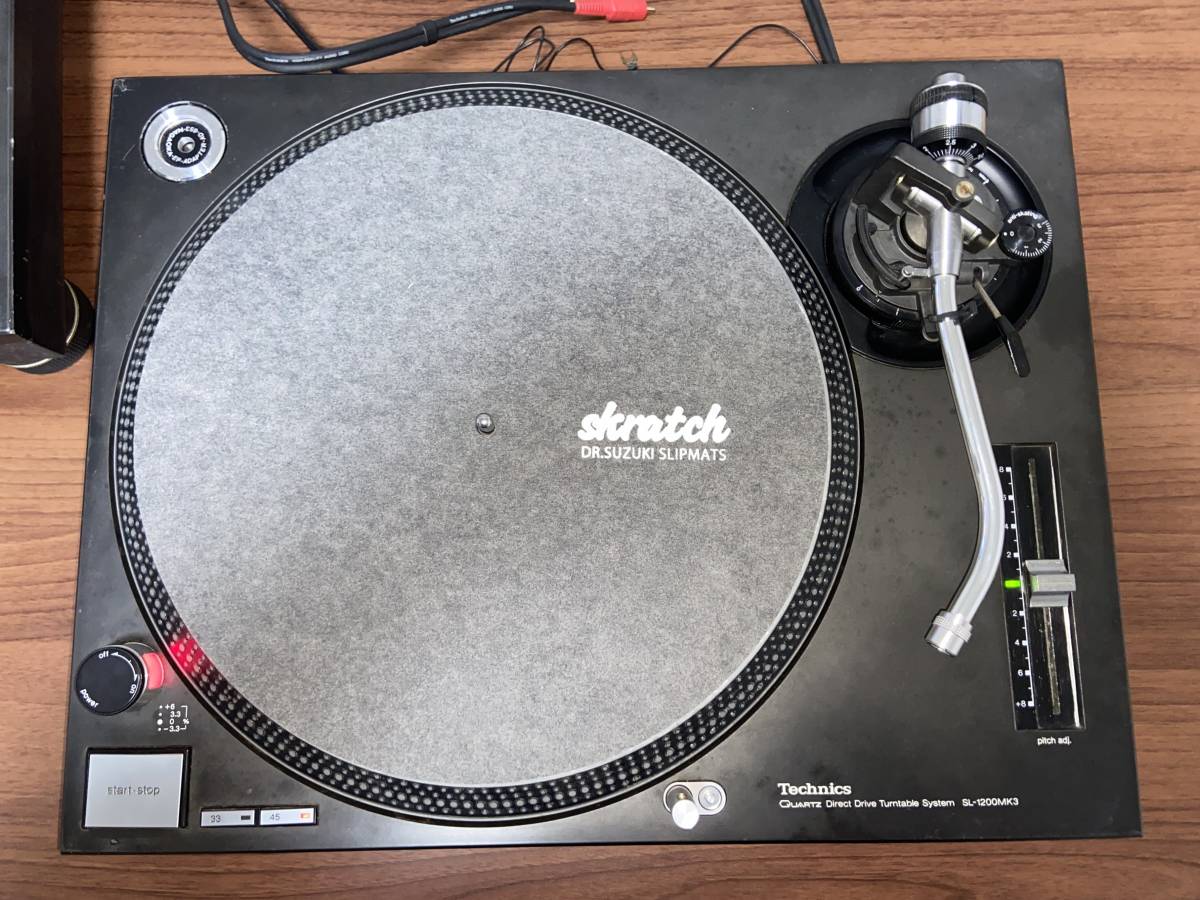 1円スタート!! Technics テクニクス SL-1200MK3 ターンテーブル 2台セット 通電・回転OK　ジャンク出品　☆送料無料☆_画像2