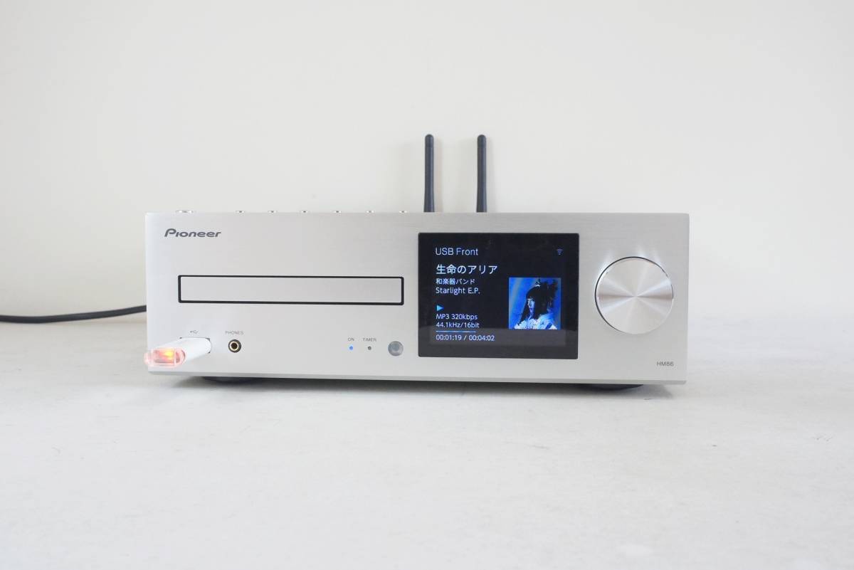 Pioneer XC-HM86 ハイレゾ対応 Bluetooth/ネットワーク機能装備 CDレシーバー_USBメモリー再生状態です。