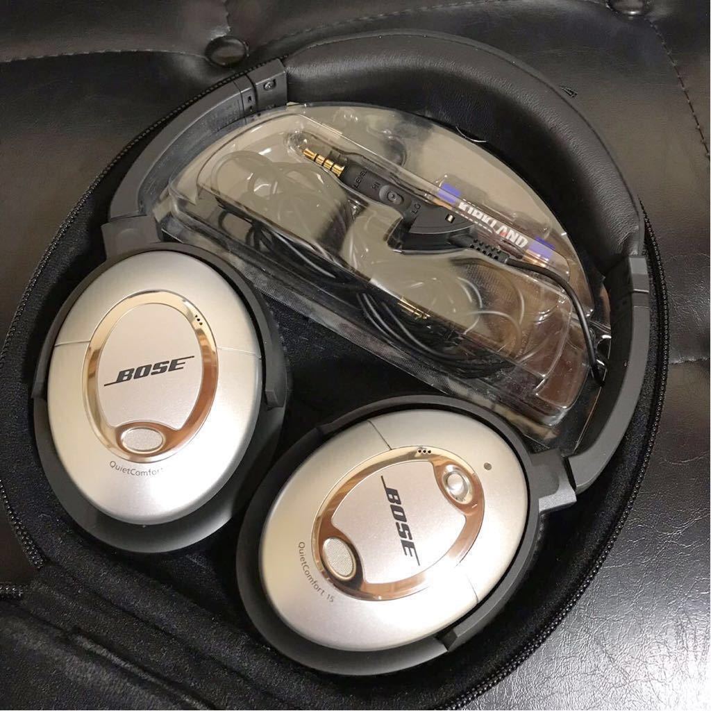 [美容用品·正品·動態付款] BOSE QuietComfort 15 QC15降噪稀有有線配件完美 原文:[美品・正規品・動確済]BOSE QuietComfort15 QC15 ノイズキャンセリング 希少な有線式 付属品完備