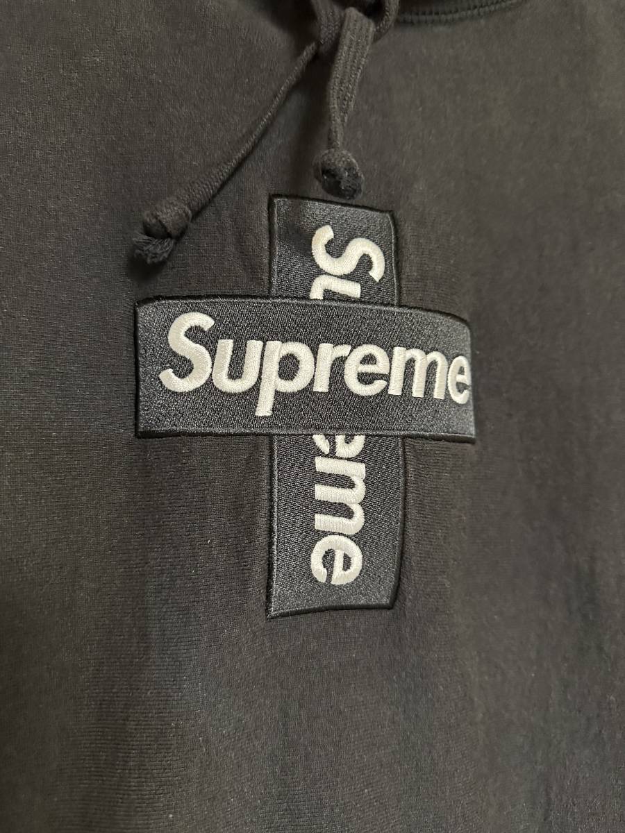 Supreme シュプリーム　Cross Box Logo Hooded Sweatshirt クロス ボックス ロゴ スウェット　パーカー　2020FW ブラックＸＬ　_画像4