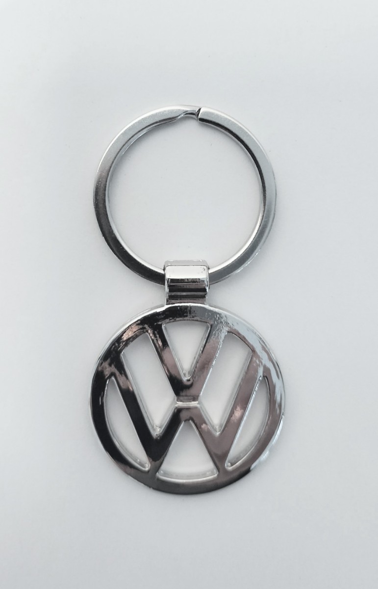 フォルクス ワーゲン 3D 立体 キーホルダー シルバー エンブレム キーケース キーリング Volkswagenの画像1