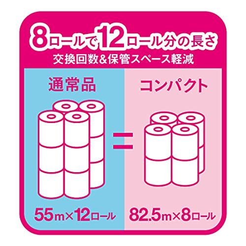 エリエール トイレットペーパー 1.5倍巻き 82.5m×64ロール(8ロール×8パック) シングル パルプ100% リ・・・_画像4