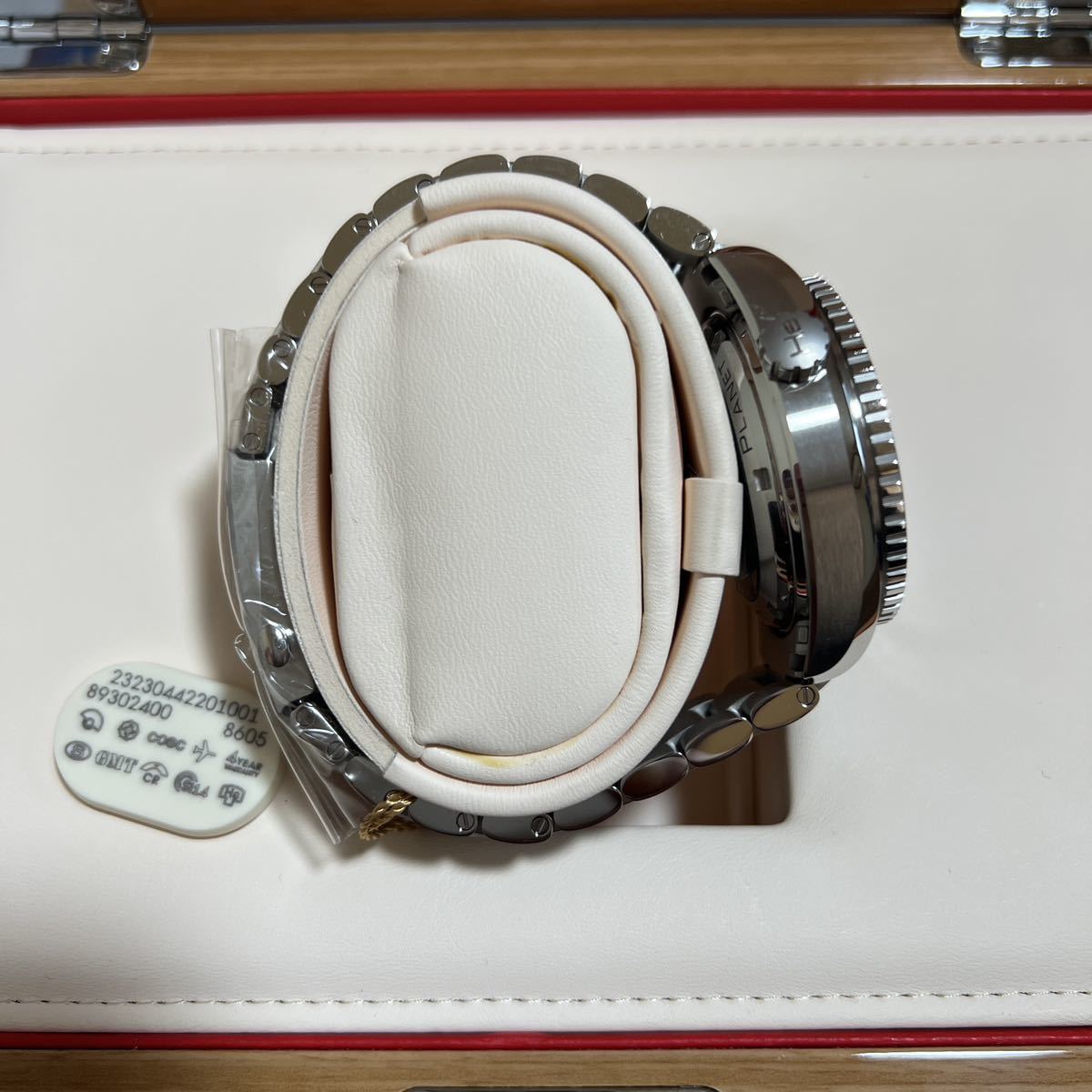新品未使用オメガオメガシーマスタープラネットオーシャン OMEGA GMT機能搭載デイト表示黒文字盤自動巻き メンズ腕時計 43.5mm レアの画像3