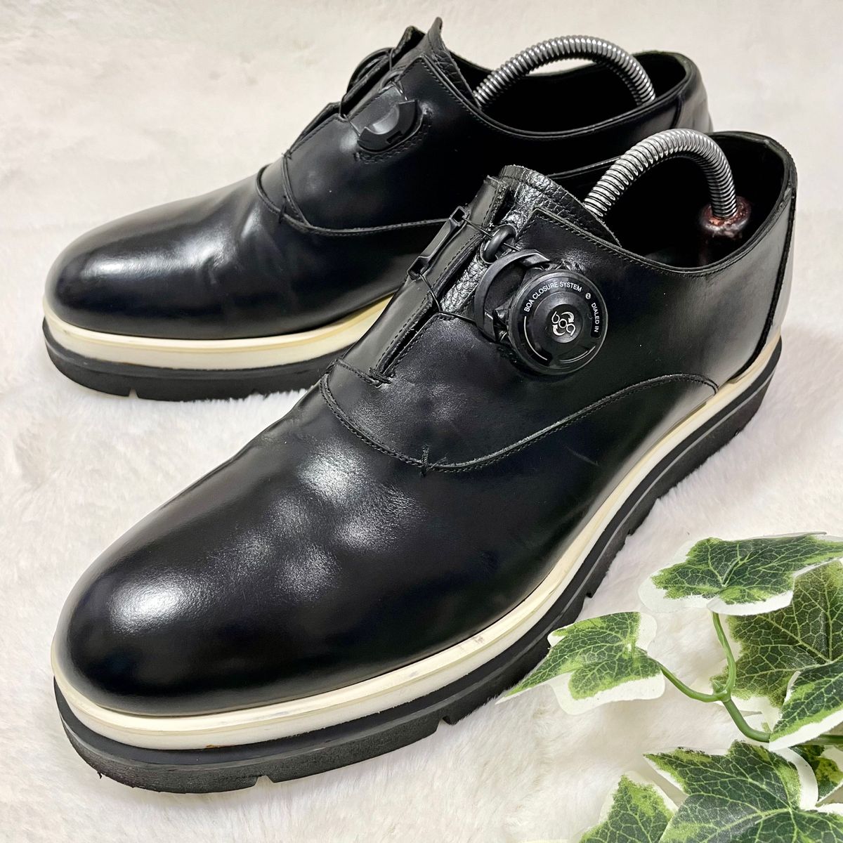 美品 SPECTUSSHOECO 43 革靴 ウイングチップ BOA 黒 - 靴 美品 SPECTUSSHOECO 43 革靴 ウイングチップ BOA 黒 - 靴
