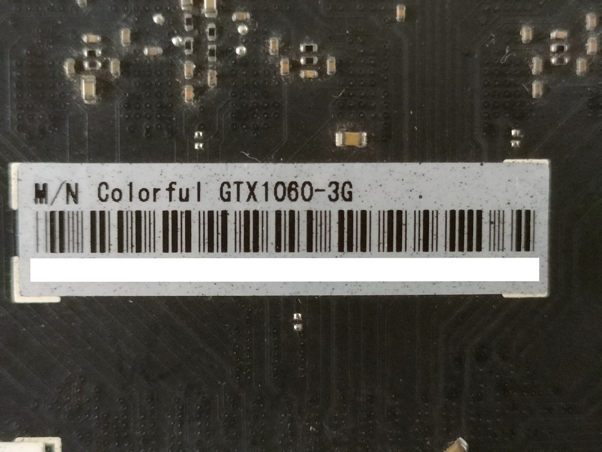 NVIDIA Colorful GeForce GTX1060 3GB 【グラフィックボード】(PCI