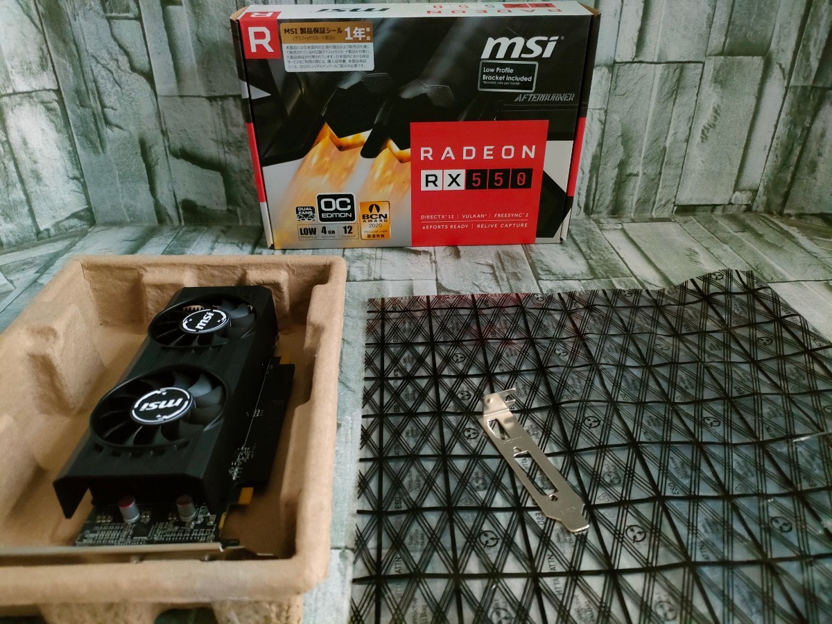 AMD MSI Radeon RX550 4GB LP OC 【グラフィックボード】_画像2