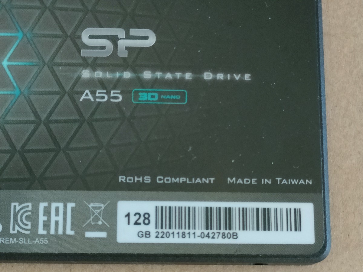 ROHS COMPLIANT SP SOLID STATE DRIVE A55 3D NAND 128GB 【内蔵型SSD】_画像3