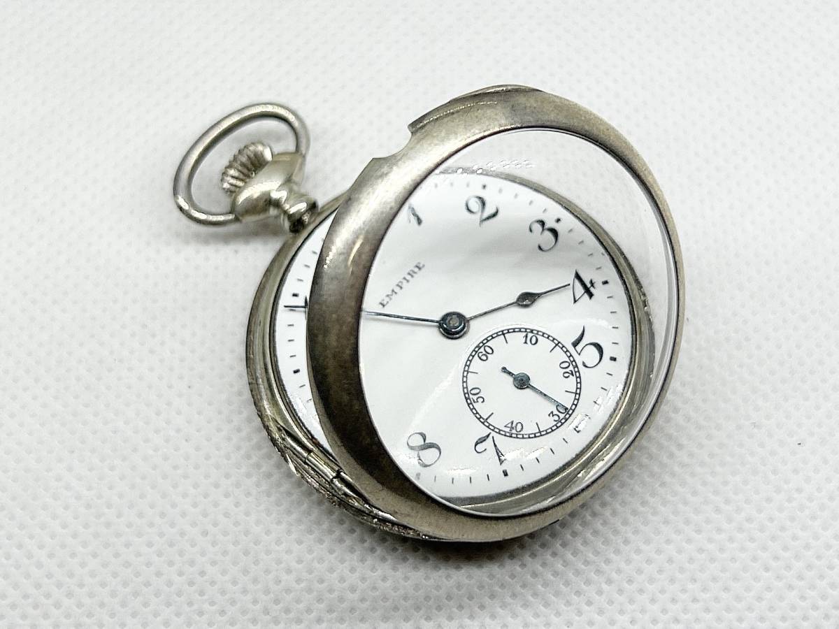 セイコー懐中時計 EMPIRE 銀ケース 大正時代のも？ アンティーク(Antique pocket watch）★同梱可　No.1049_画像4