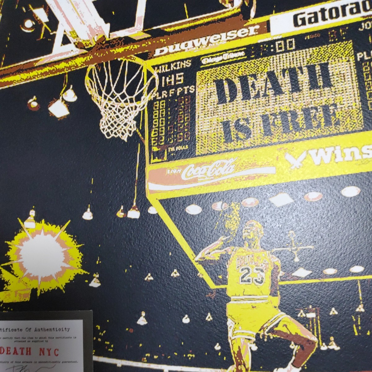 DEATH NYC 世界限定100枚 アートポスター マイケル ジョーダン MICHAEL　JORDAN ストリート バスケットボール Banksy バンクシー 現代ART_画像3